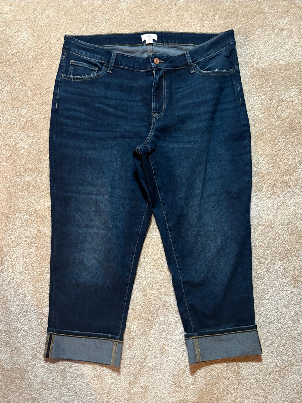 M Jeans Classic Dark Blue Cropped Cuffed/Capri Size 18 Regular